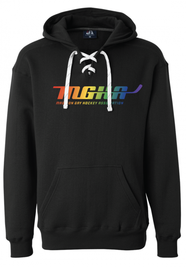 Hoodie (Black w/Rainbow logo)