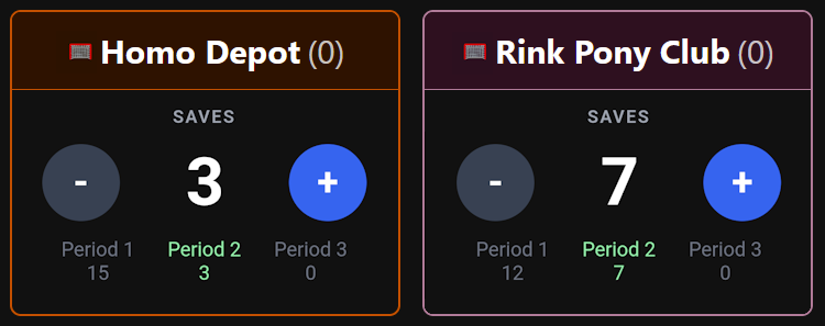 Homo Depot vs Rink-Pony Club - example of saves